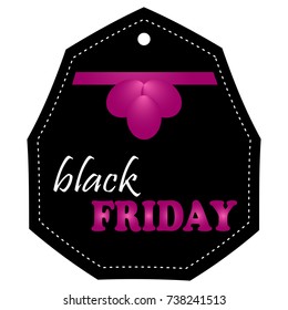 Isolated black friday label on a white background, Vector illustration