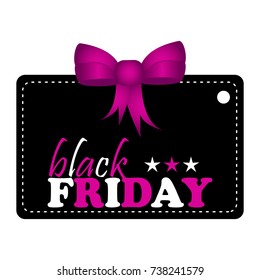 Isolated black friday label on a white background, Vector illustration