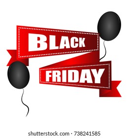 Isolated black friday label on a white background, Vector illustration