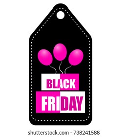 Isolated black friday label on a white background, Vector illustration