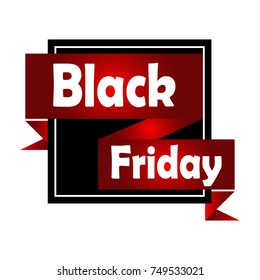 Isolated black friday label on a white background, Vector illustration