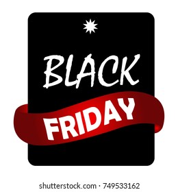 Isolated black friday label on a white background, Vector illustration