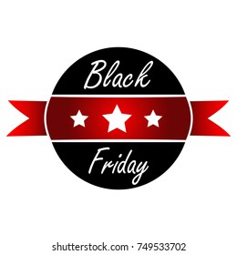 Isolated black friday label on a white background, Vector illustration