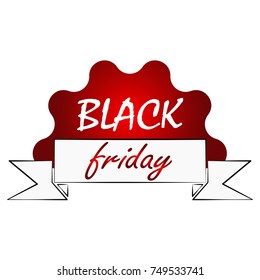 Isolated black friday label on a white background, Vector illustration