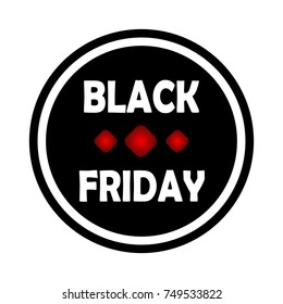Isolated black friday label on a white background, Vector illustration