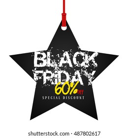 Isolated black friday label with text, Vector illustration