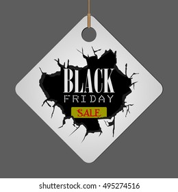 Isolated black friday label with text, Vector illustration