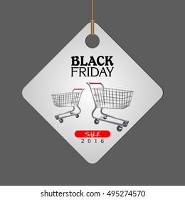 Isolated black friday label with text, Vector illustration