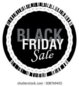 Isolated black friday label with text, Vector illustration