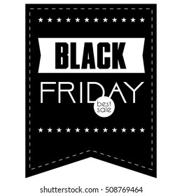 Isolated black friday label with text, Vector illustration