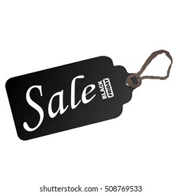 Isolated black friday label with text, Vector illustration