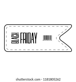 Isolated black friday label. Vector illustration design