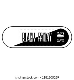 Isolated black friday label. Vector illustration design