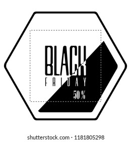 Isolated black friday label. Vector illustration design