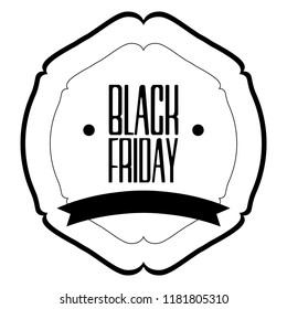 Isolated black friday label. Vector illustration design