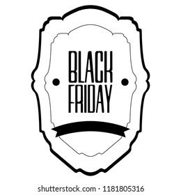 Isolated black friday label. Vector illustration design