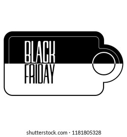 Isolated black friday label. Vector illustration design