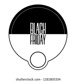 Isolated black friday label. Vector illustration design