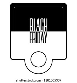 Isolated black friday label. Vector illustration design