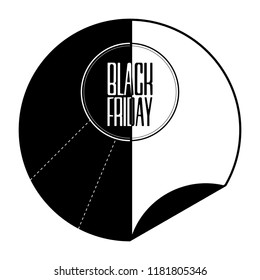Isolated black friday label. Vector illustration design