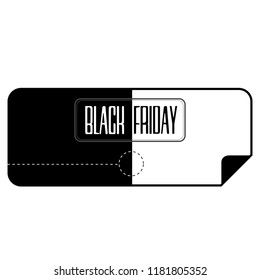 Isolated black friday label. Vector illustration design