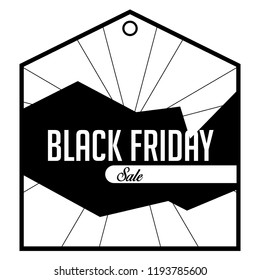 Isolated black friday label. Vector illustration design