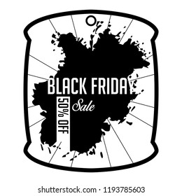 Isolated black friday label. Vector illustration design