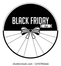 Isolated black friday label. Vector illustration design
