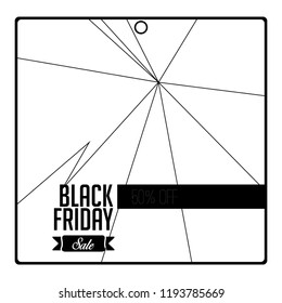 Isolated black friday label. Vector illustration design