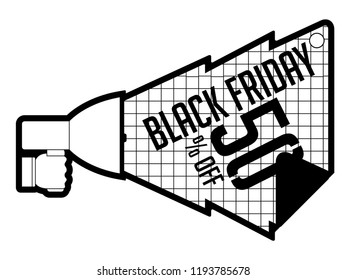 Isolated black friday label. Vector illustration design