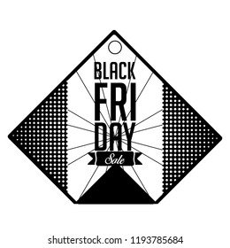 Isolated black friday label. Vector illustration design