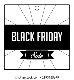 Isolated black friday label. Vector illustration design