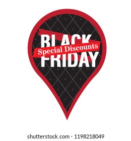 Isolated black friday label. Vector illustration design