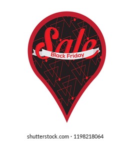 Isolated black friday label. Vector illustration design