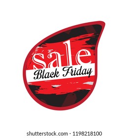 Isolated black friday label. Vector illustration design