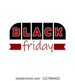 Isolated black friday label. Vector illustration design