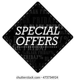 Isolated black friday label, Vector illustration