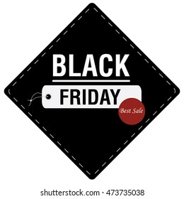 Isolated black friday label, Vector illustration