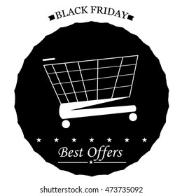 Isolated black friday label, Vector illustration