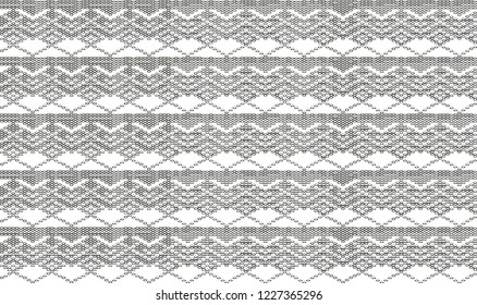 Isolated black lace pattern 