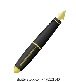 Isolated black pen, School supply vector illustration