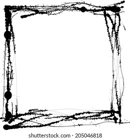 Isolated black picture frame 