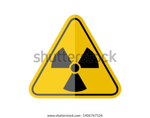 Isolated Black Radiation Hazard Sign On Stock Vector (Royalty Free ...