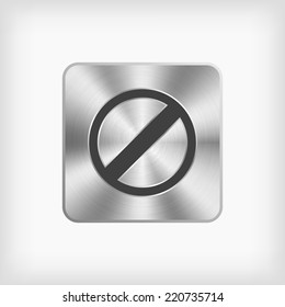 isolated black restricted sign in steel icon on white background(vector) 