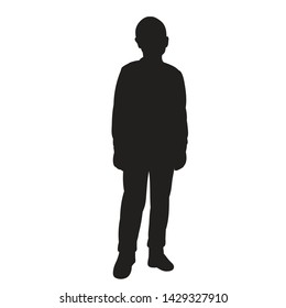 Black Silhouette Boy Stock Vector (Royalty Free) 1334453555 | Shutterstock