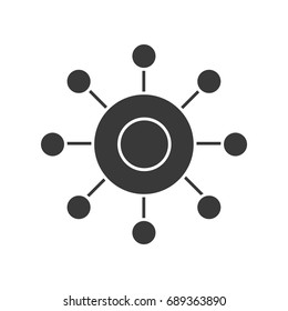  Isolated black spinner icon. Fidget toy vector illustration.