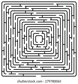 Isolated black square maze