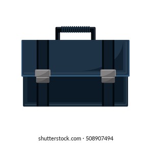 Isolated black suitcase design