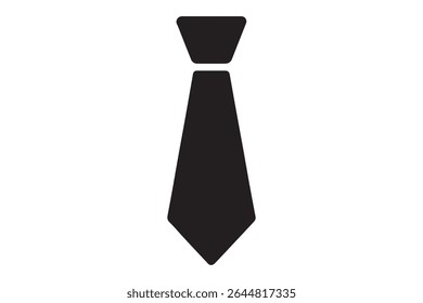 Isolated black tie icon on a white plain background image