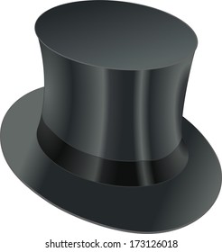 isolated black top hat